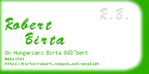 robert birta business card